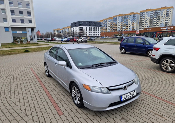 Honda Civic cena 16500 przebieg: 170000, rok produkcji 2008 z Gdańsk małe 46